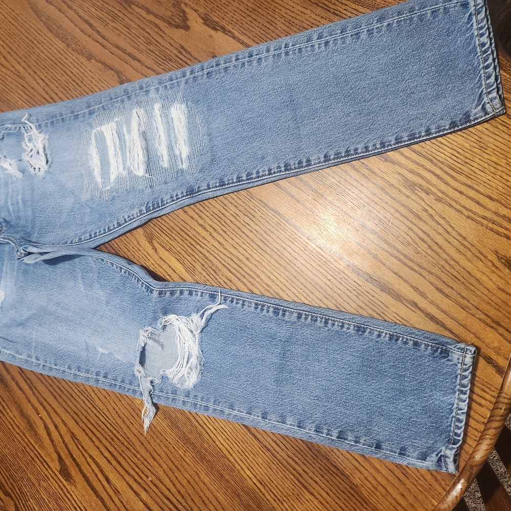 Women's Blue Distressed Jeans